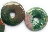Stone and agate donut shape pendant