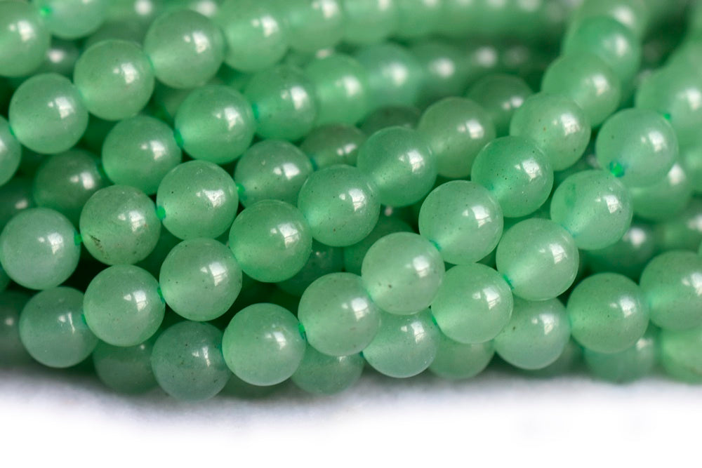 African Jade Beads, Natural Light Green, 8mm Round
