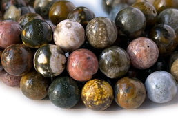Ocean agate beads for jewelry making and jewelry design