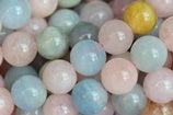Natural morganite stone beads for jewelry making