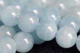 Aquamarine stone beads and pendant for jewelry making