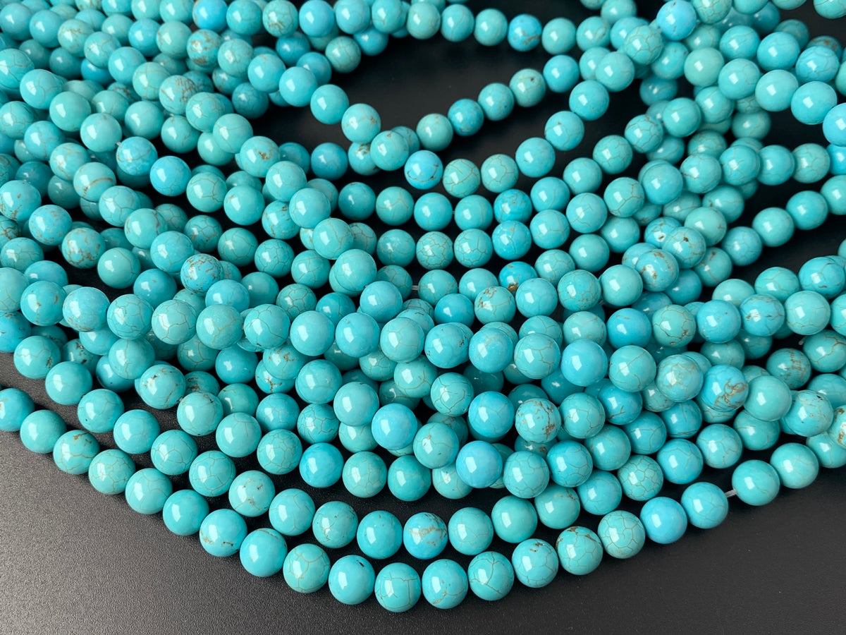 15.5" 14mm/16mm/18mm Blue howlite round beads