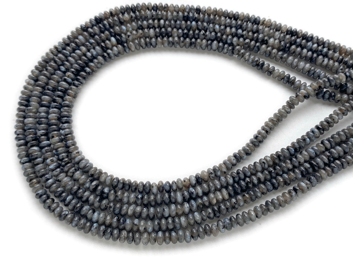15.5" 2x4mm Natural labradorite rondelle beads, roundel beads