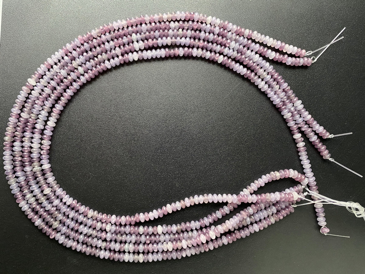 15.5" 2x4mm Natural Lilacs stone rondelle beads, roundel beads
