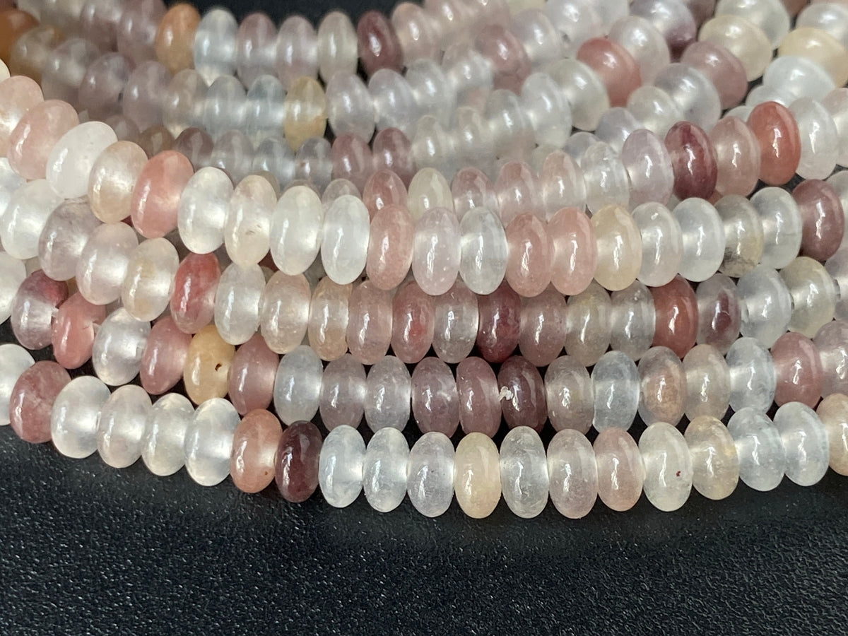 15.5" 2x4mm Natural violet stone rondelle beads, roundel beads