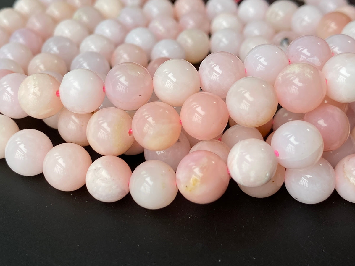 15.5" 8mm AA Natural Pink opal round beads, pink gemstone beads