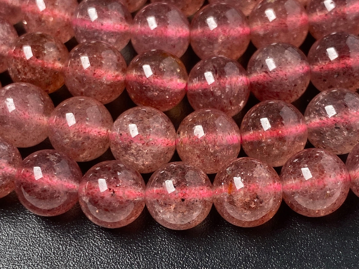 15" 6mm/8mm natural red Strawberry round beads, gemstone