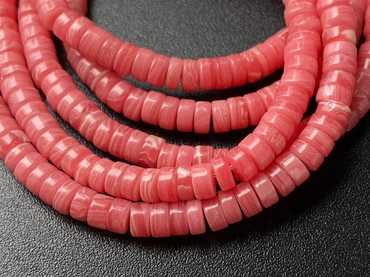 15" 2x4mm pink Rhodochrosite Heishi jewelry beads Artificial