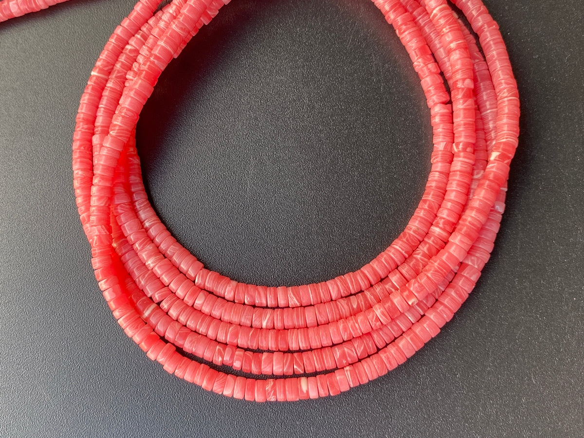 15" 2x4mm pink Rhodochrosite Heishi jewelry beads Artificial