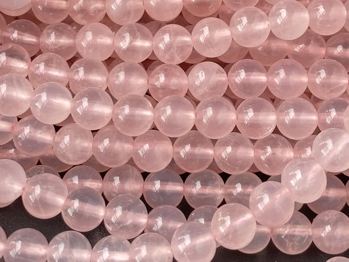 15.5" 6mm AA Natural Rose quartz round beads, pink crystal