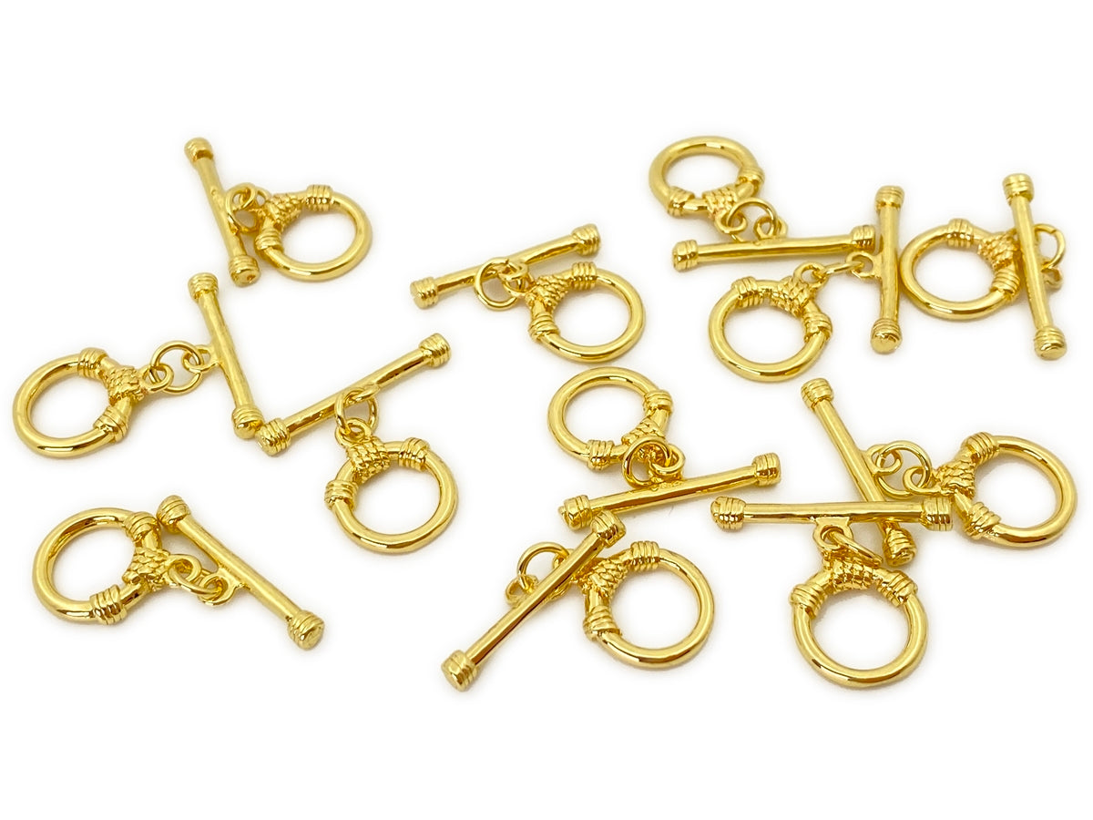 5PCS 11x20mm gold plated brass metal OT Buckle, Toggle Clasp findings