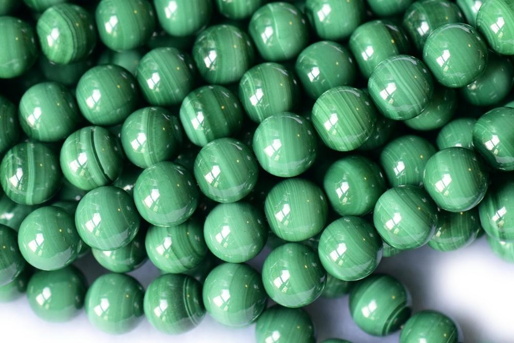15.5" A 6mm Natural malachite round beads,Green gemstone
