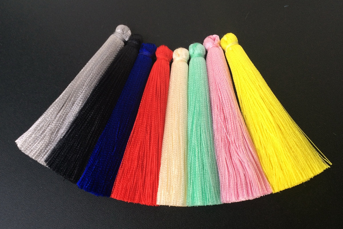 10PCS 6.5cm High Quality grey Handmade silk Thread Tassels