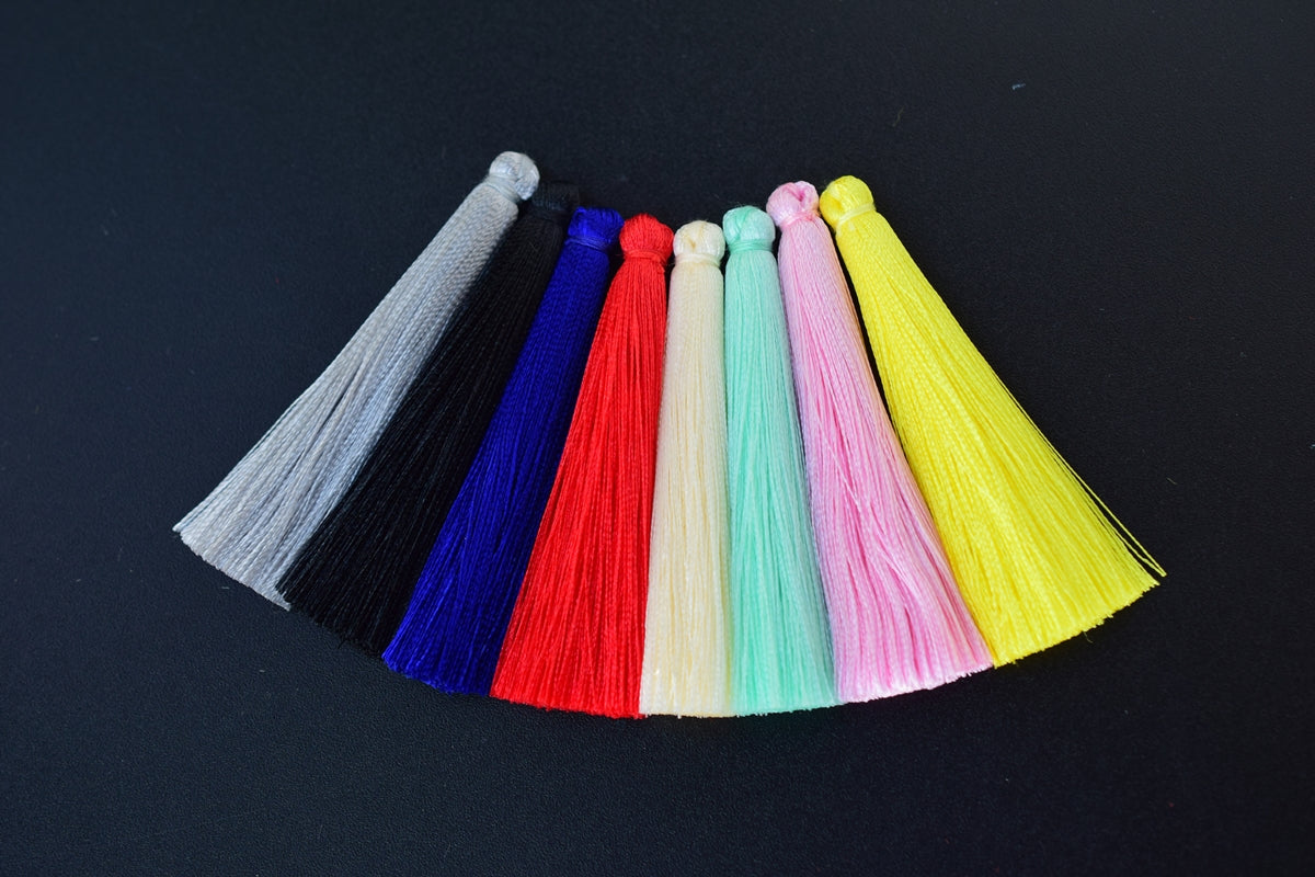 10PCS 6.5cm High Quality blue Handmade silk Thread Tassels