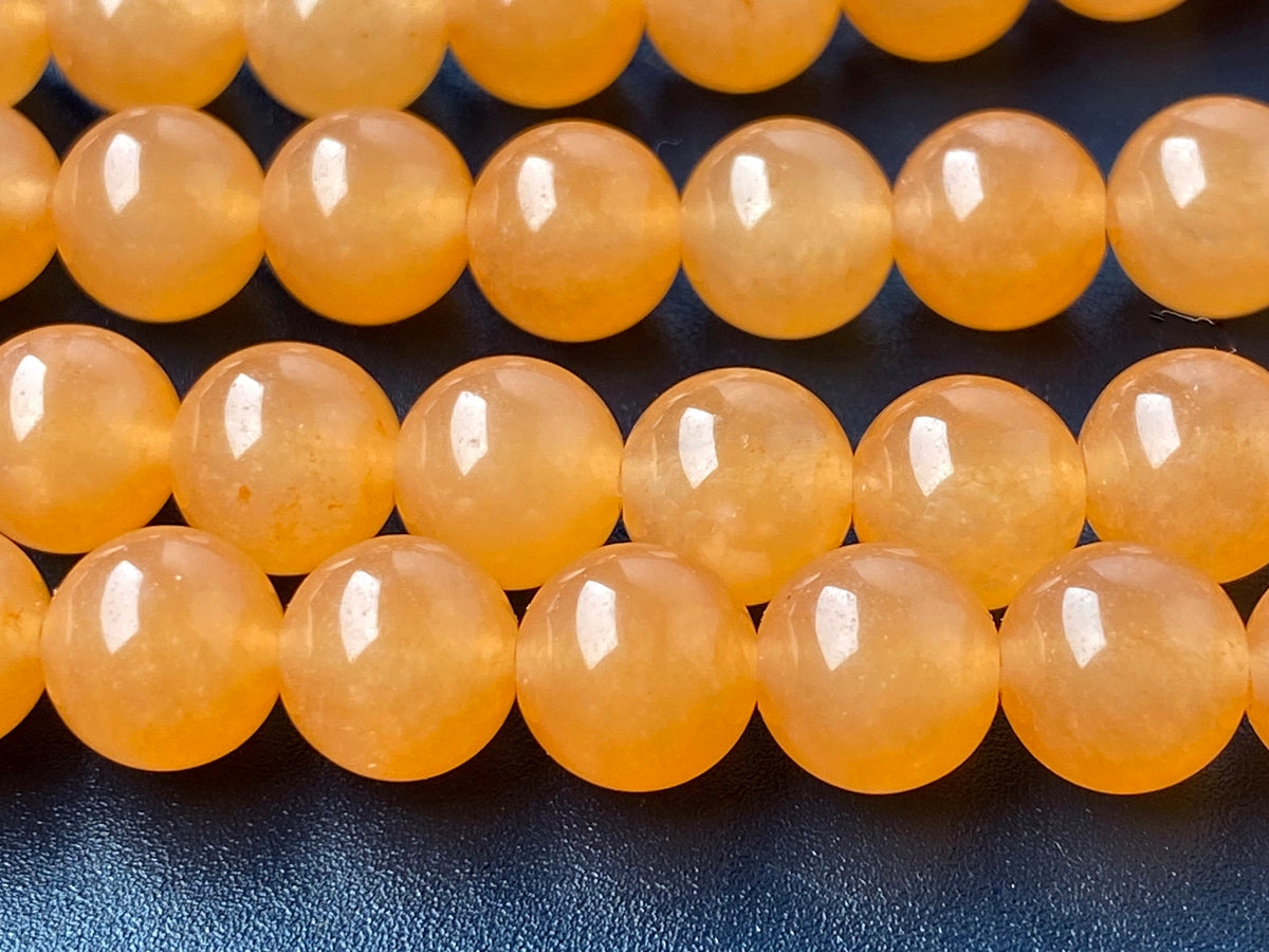 15" 8mm/10mm/12mm orange Malaysian jade Round beads