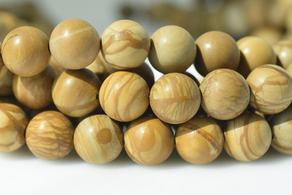 15.5" natural Wood jasper 6mm/8mm/10mm/12mm round beads, Yellow gemstone