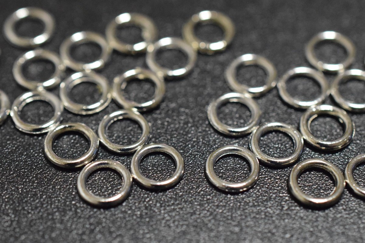 100PCS 6mm Silver color Alloy metal closed jump rings jewelry findings
