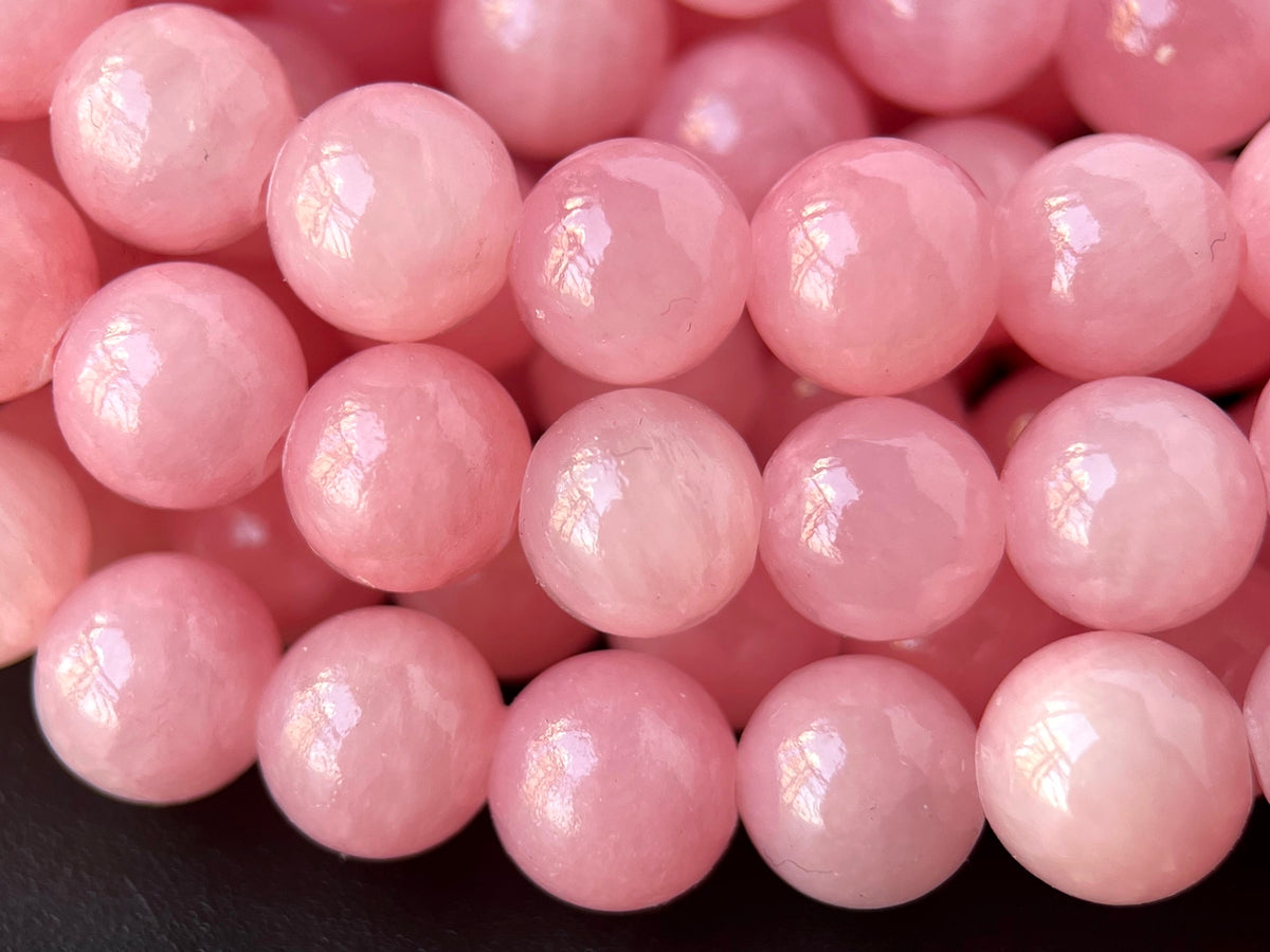 15.5" 8mm pink dyed jade Round beads gemstone