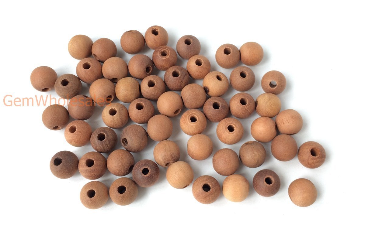 50pcs 8mm Jujube wood round beads brown color Wooden beads