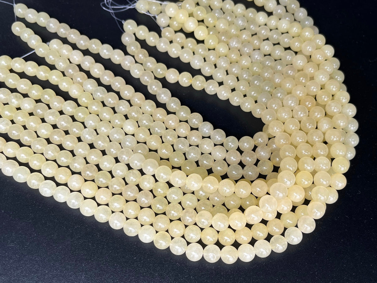15" 8mm/10mm/12mm yellow Malaysian jade Round beads