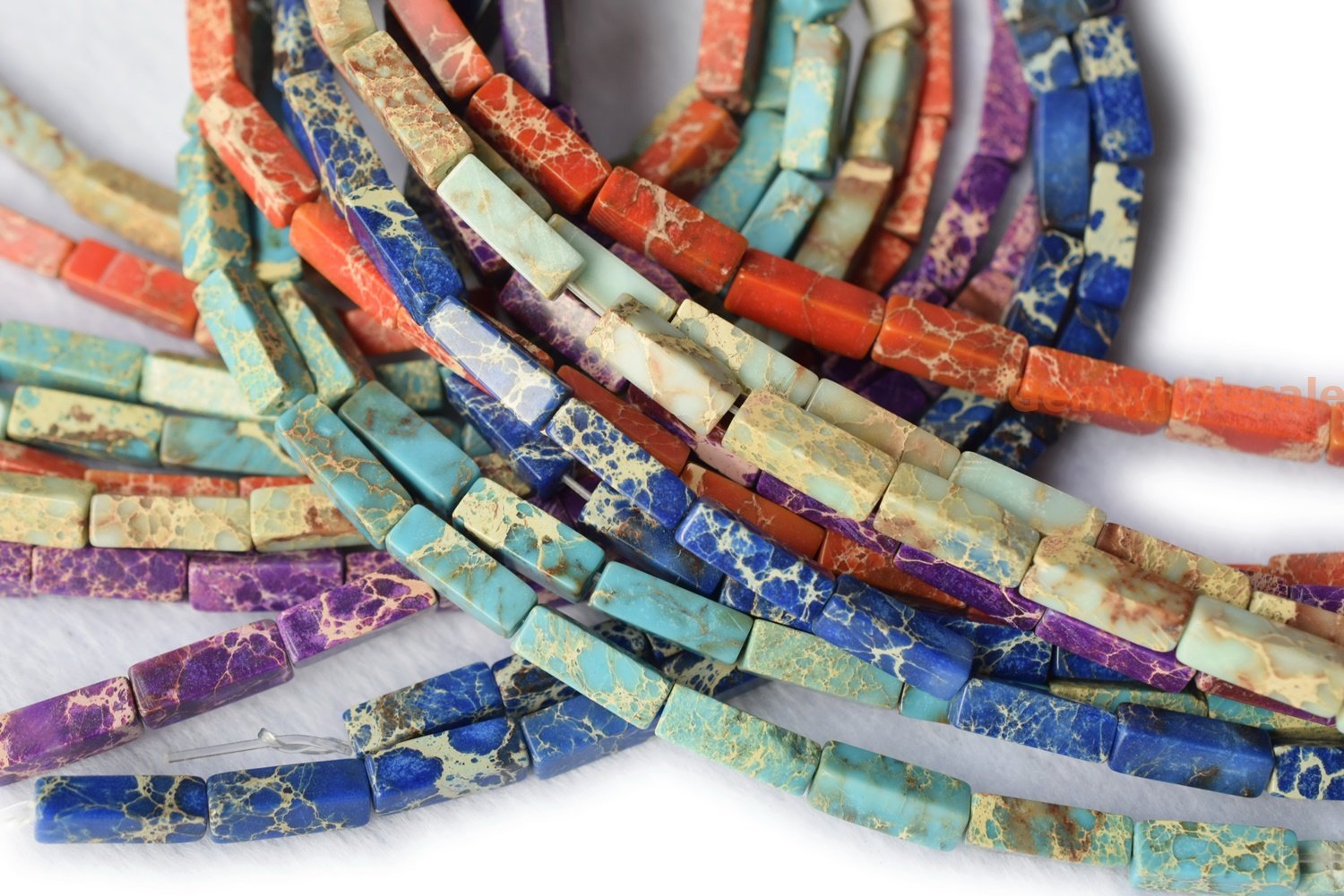 Sediment,impression jasper,emperor jasper,Aqua terra jasper - Tube- beads supplier