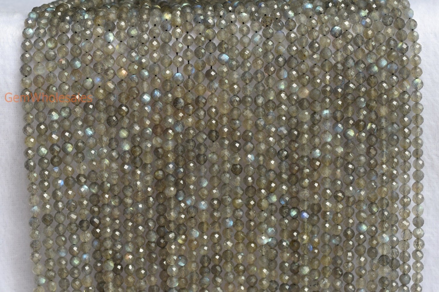 Labradorite - Round faceted- beads supplier