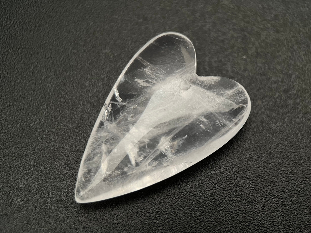 1PC 20x30mm Natural rock crystal quartz heart pendant