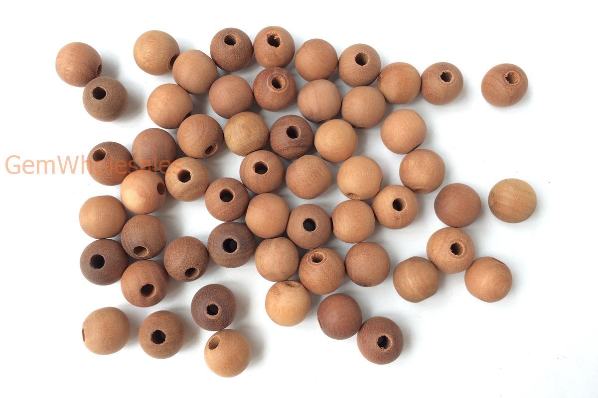 50pcs 8mm Jujube wood round beads brown color Wooden beads