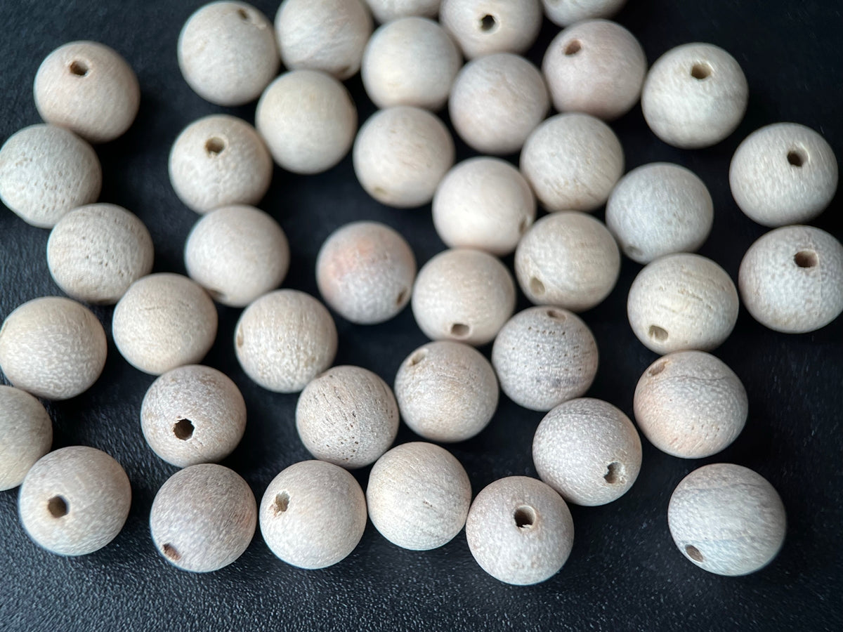 50PCS 8mm natural fragrant camphor wood round Mala beads