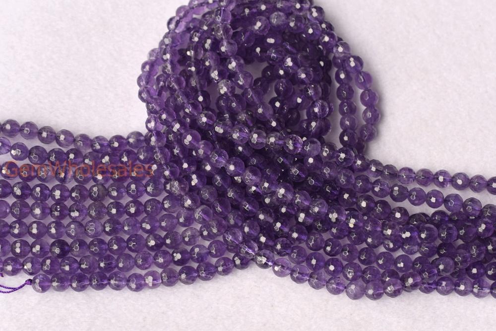 Amethyst - round faceted- beads supplier