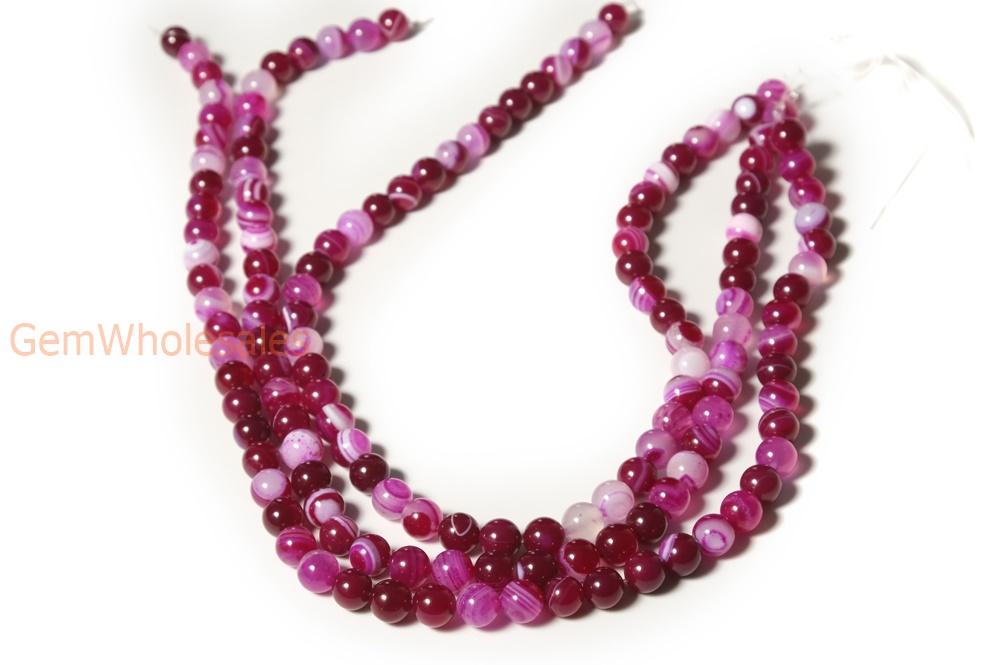 15" 10mm/12mm purple stripe Agate Round beads Gemstone