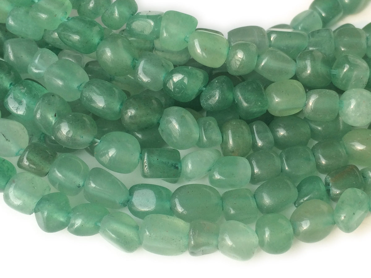 15.5" natural 3~5mm green aventurine stone Pebble beads