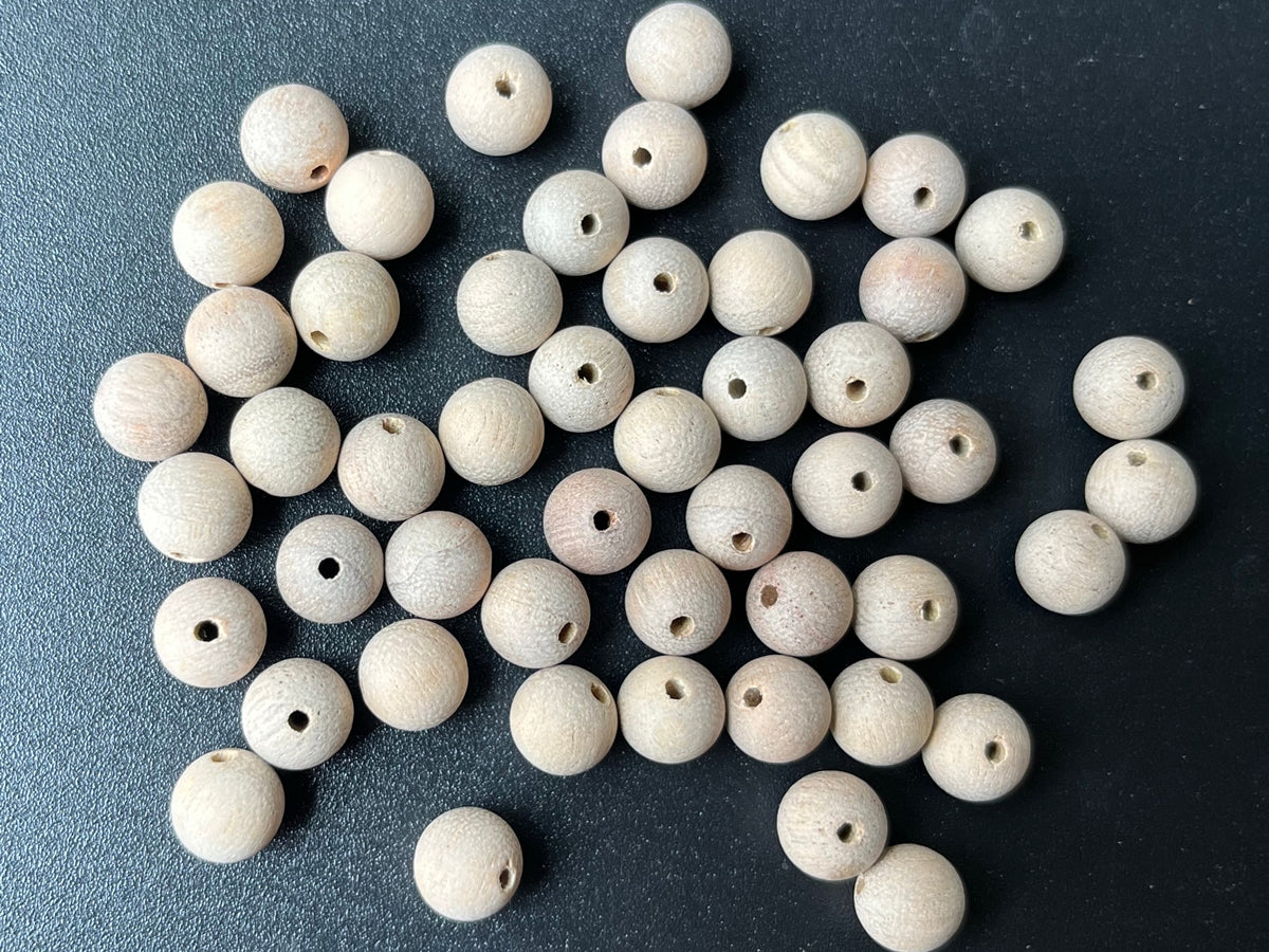 50PCS 8mm natural fragrant camphor wood round Mala beads