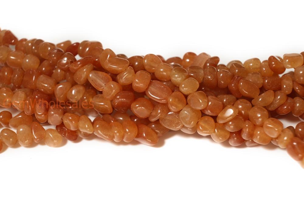 15.5" 3~5mm Natural red aventurine pebbles beads,potato beads, small nugget beads