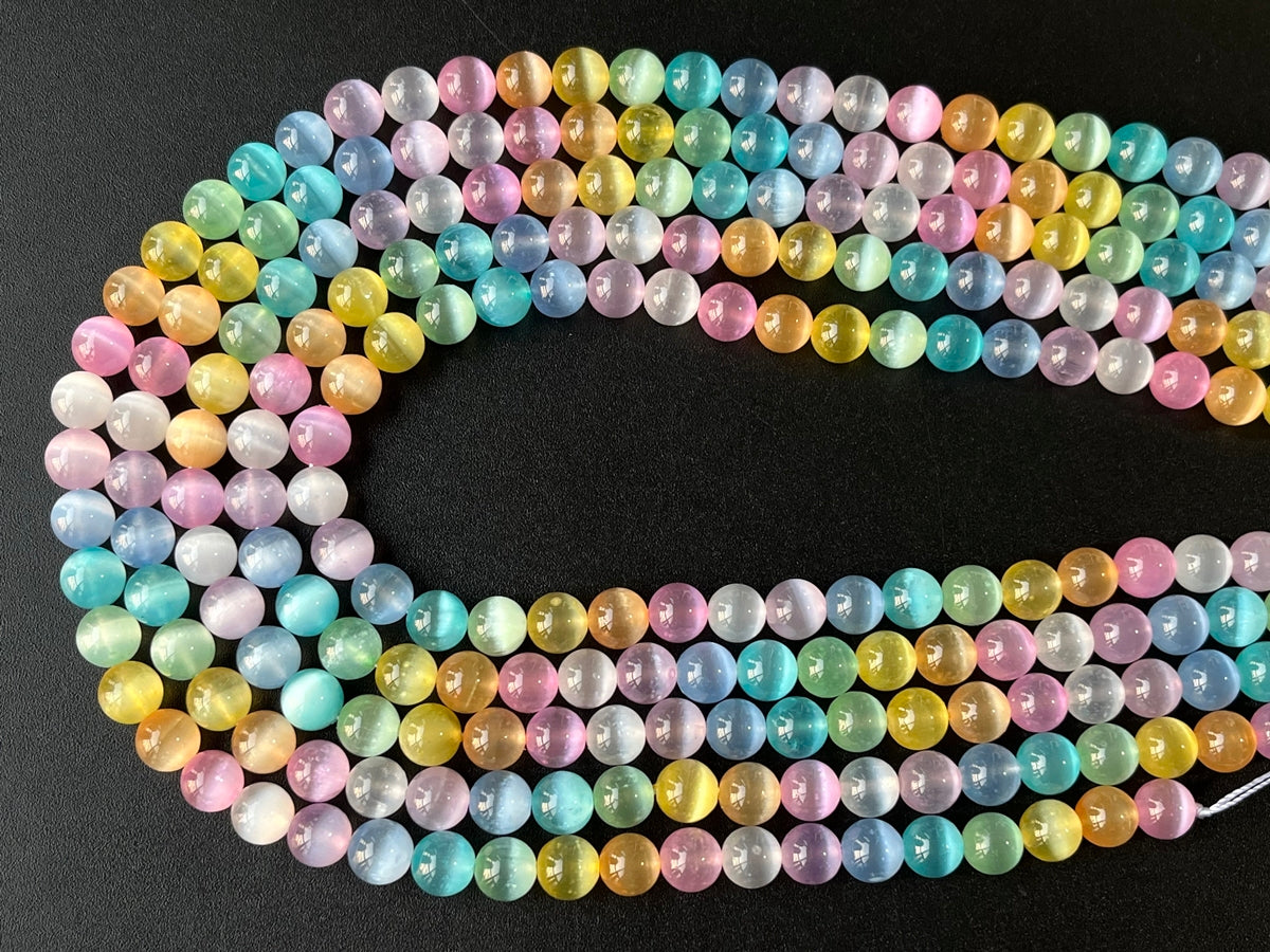 15.5" 6mm/8mm/10mm Multi color calcite stone round beads