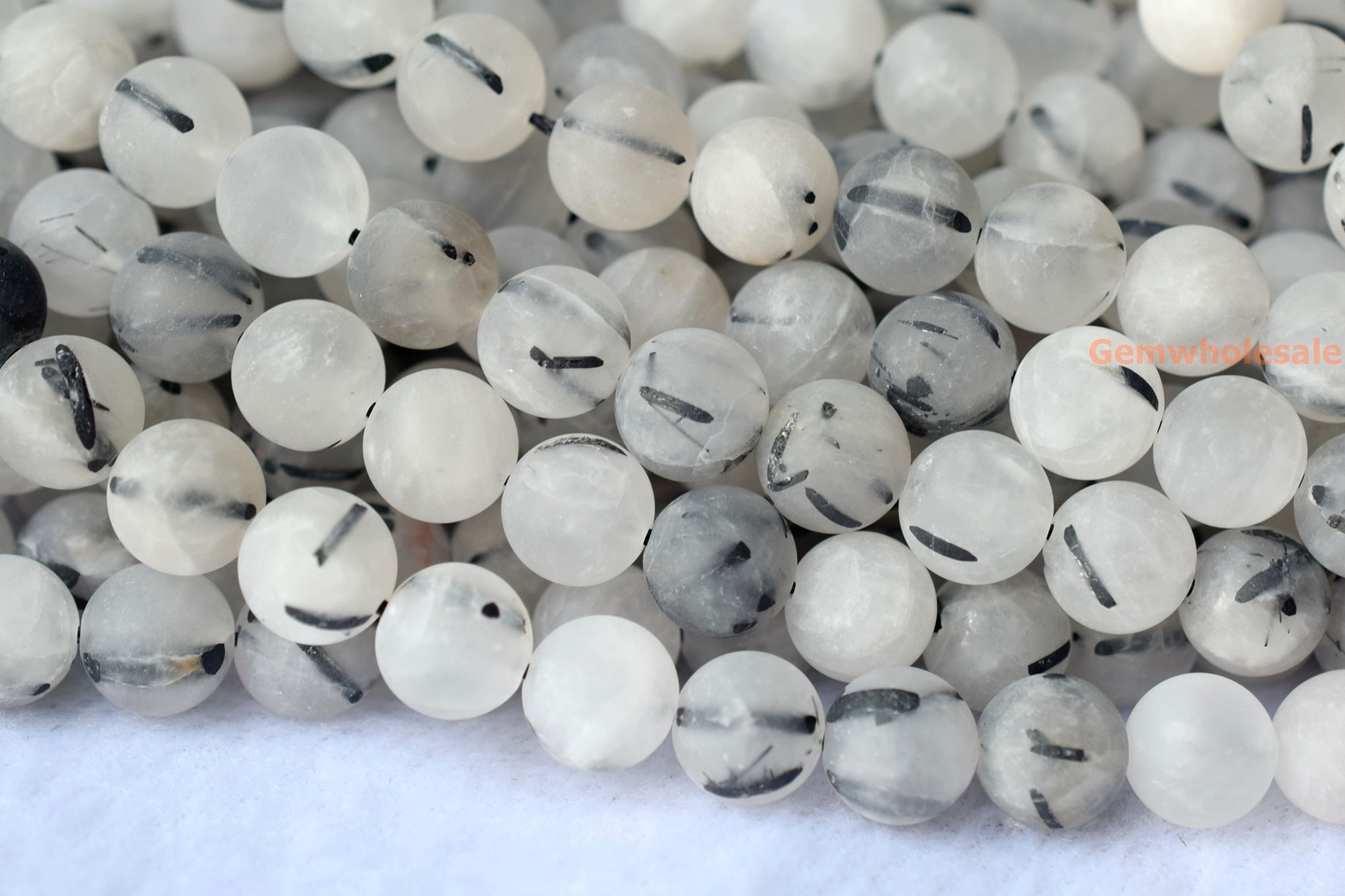 Rutilated Quartz - Round- beads supplier