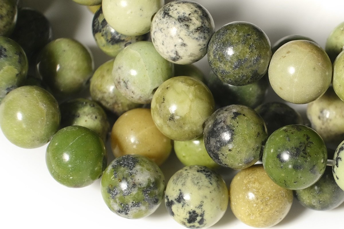 15.5" Chinese Green Opal  6mm/8mm/10mm round beads,green color gemstone
