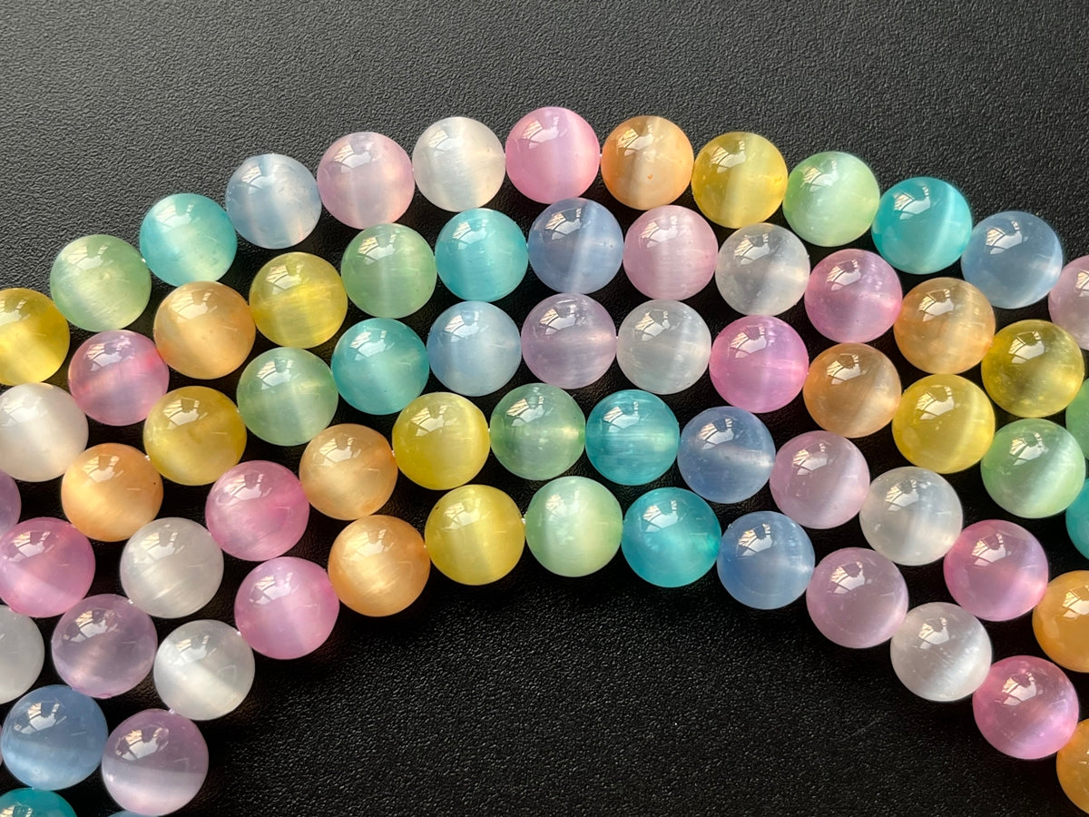 15.5" 6mm/8mm/10mm Multi color calcite stone round beads