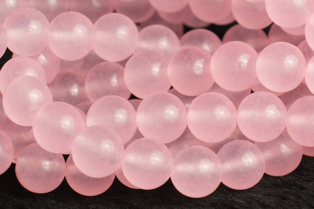 15" 6mm/8mm/10mm/12mm pink Malaysian jade Round beads gemstone