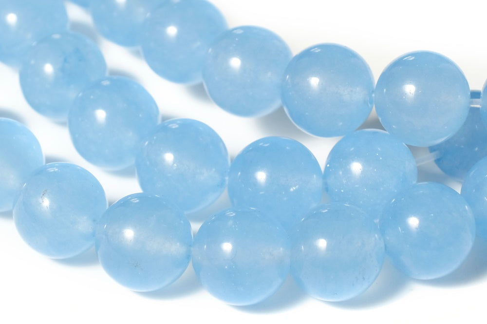 15" 10mm/12mm blue Malaysian jade Round beads gemstone