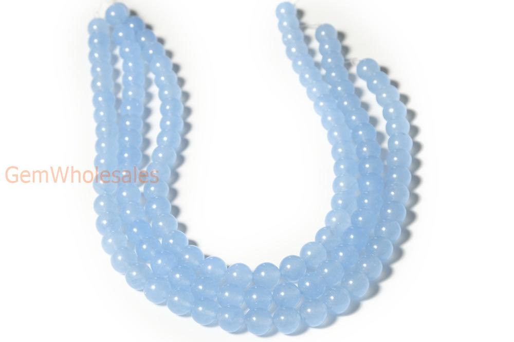 15" 10mm/12mm blue Malaysian jade Round beads gemstone