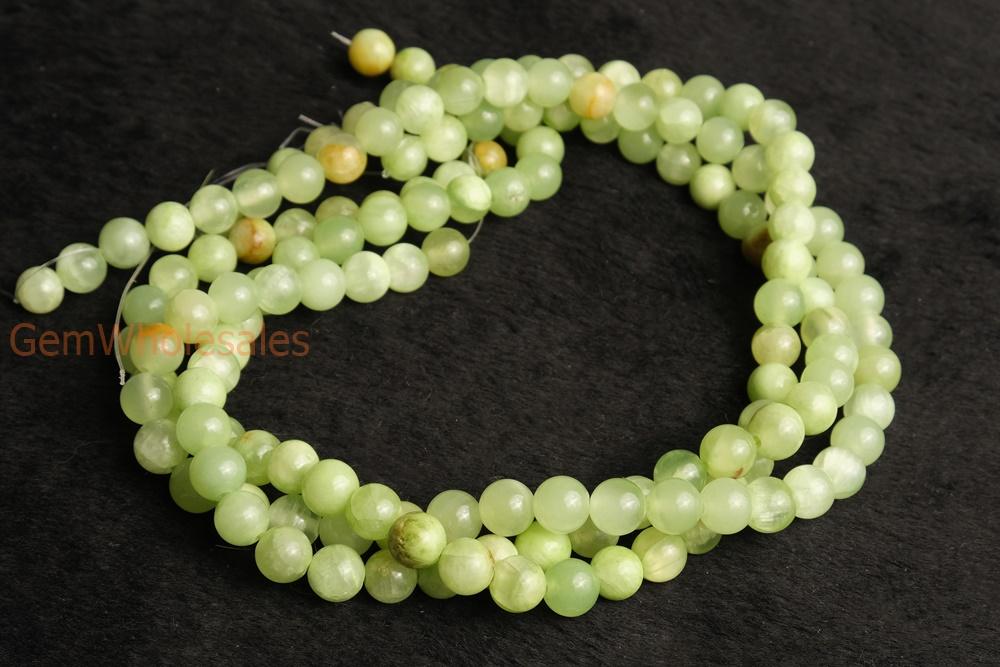15" 6mm/8mm/10mm/12mm mix color natural green jade Round beads