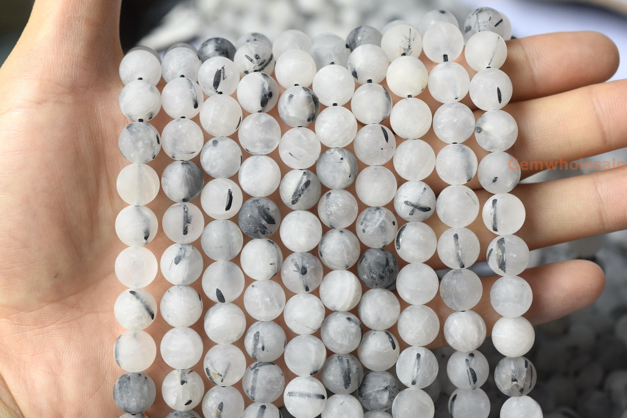 Rutilated Quartz - Round- beads supplier