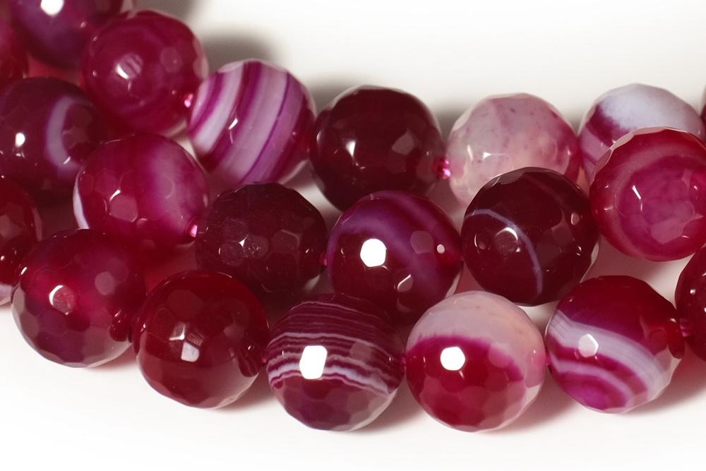 15" 6mm/8mm/10mm/12mm purple Agate Round faceted beads