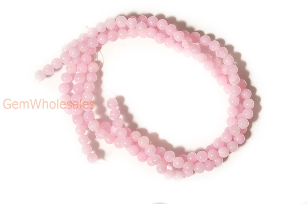 15.5" 6mm/8mm/10mm/12mm pink dyed jade Round beads gemstone