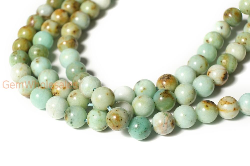 15.5" 8mm Natural Mongolian turquoise stone round beads