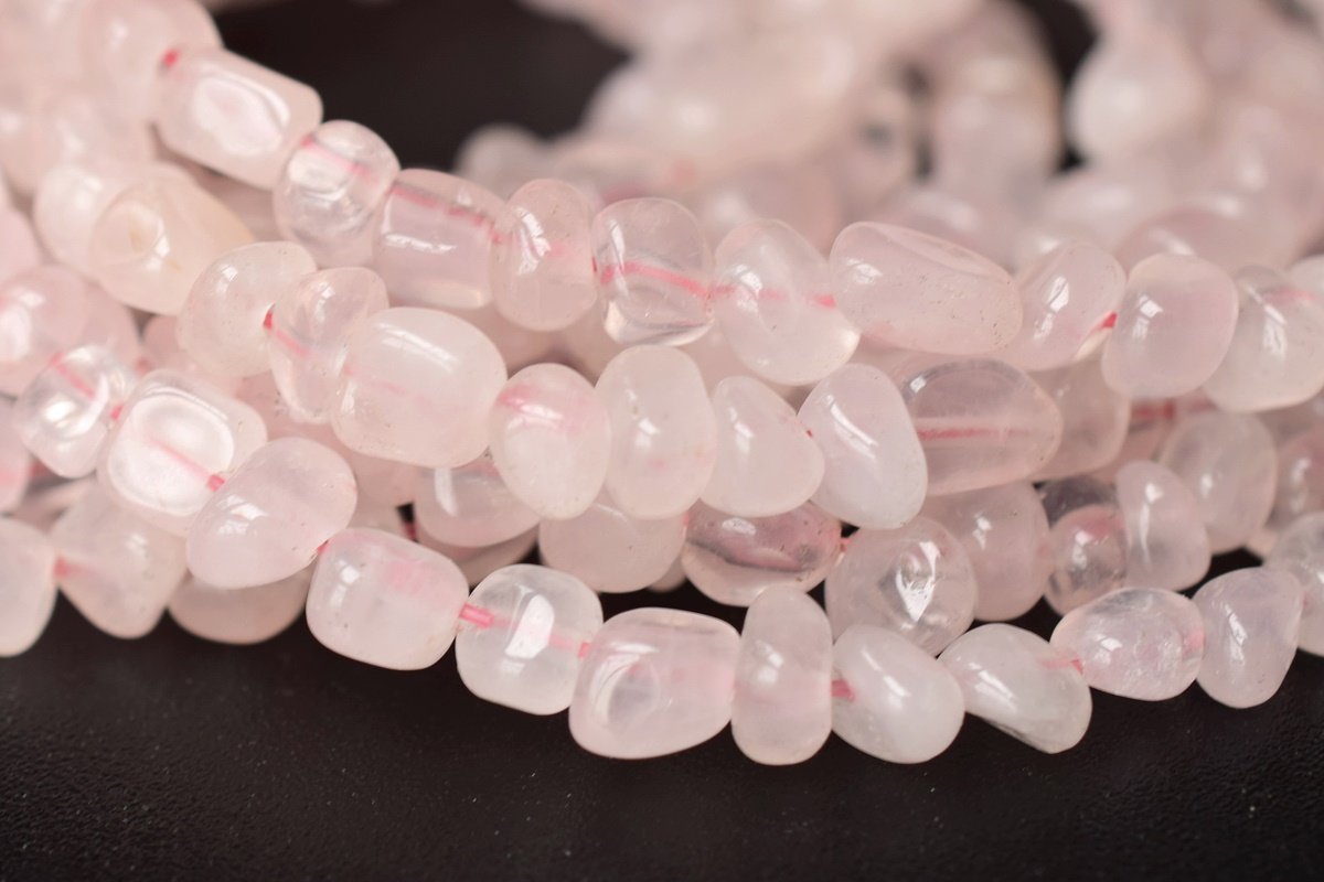 15.5" 3~5mm Natural rose quartz small pebbles/nugget beads,potato beads