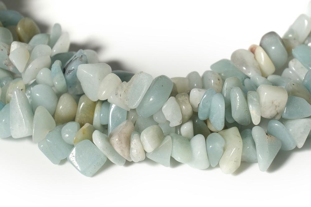 34" ~5x8mm Natural Amazonite chips,blue DIY chips beads, blue green Gemstone chips