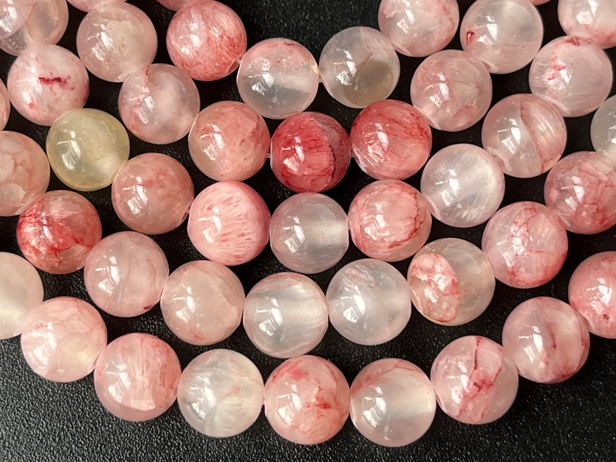 15.5" 8mm Dyed red jade Round jewelry beads