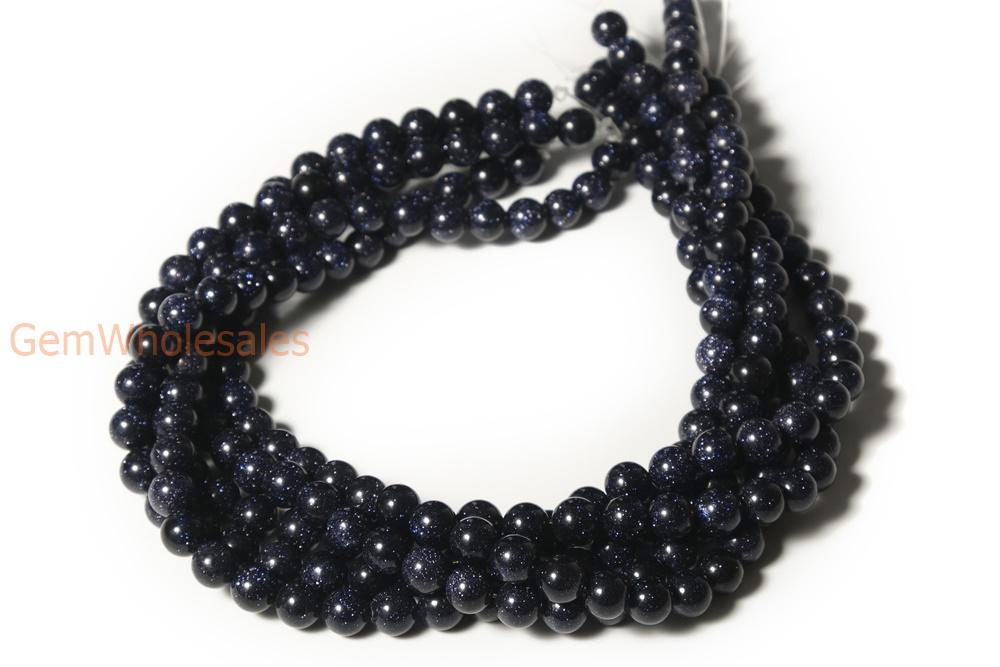 15" Blue Sandstone 6mm/8mm/10mm round beads, blue sandstone round beads